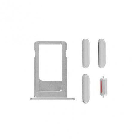 Generico Kit Botones Y Tarjetero Nano SIM iPhone 6 Plus 5.5&quot; Gris