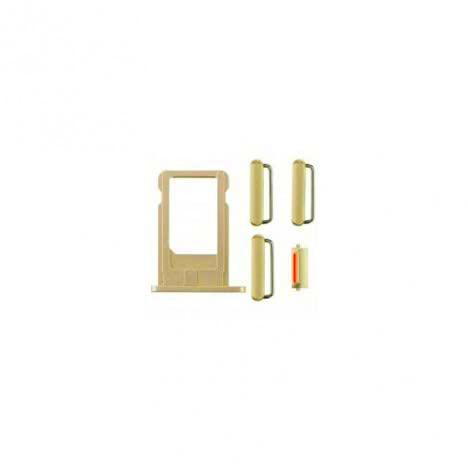 Generico Kit Botones Y Tarjetero Nano SIM iPhone 6 Plus 5.5&quot; Dorado