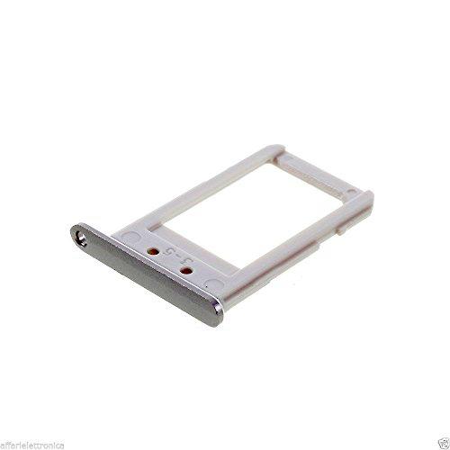 Placa base alojamiento tarjeta Bandeja para tarjeta micro SIM a NANO SIM para Samsung GALAXY S6 EDGE PLUS G928 G928F gris oscuro