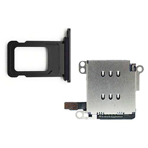 SHURROW 1 Juego de Soporte de Bandeja de Tarjeta de Cable Flexible con Conector de Lector de Tarjetas SIM Dual para iPhone XR