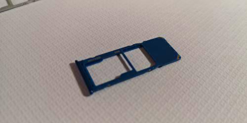 Carro bandeja (BLU) bandeja porta tarjeta nano MONO SIM + ranura para tarjeta micro SD compatible con Samsung Galaxy A30 SM-A305F A50 SM A505F MONOSIM Version