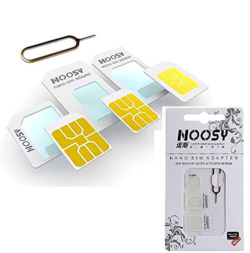 Original Noosy® Nano SIM y micro SIM Adaptador - Juego completo de 3 para todos los modelos de smartphones