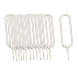 Sourcingmap expulsar la Aguja Pin Herramienta Clave Tono de Plata 14pcs Metal SIM Tarjeta Desmontaje de la Bandeja