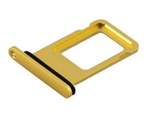 ICONIGON Reemplazo para iPhone 11 SIM Card Tarjetas Soporte con Junta (Amarillo)