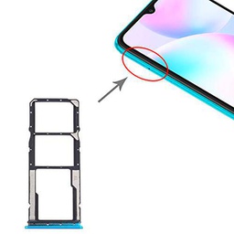 Carro bandeja bandeja soporte porta tarjeta nano Sim1 + SIM 2 + ranura para tarjeta de memoria Micro SD compatible con Xiaomi Redmi 9A (6,53 pulgadas)