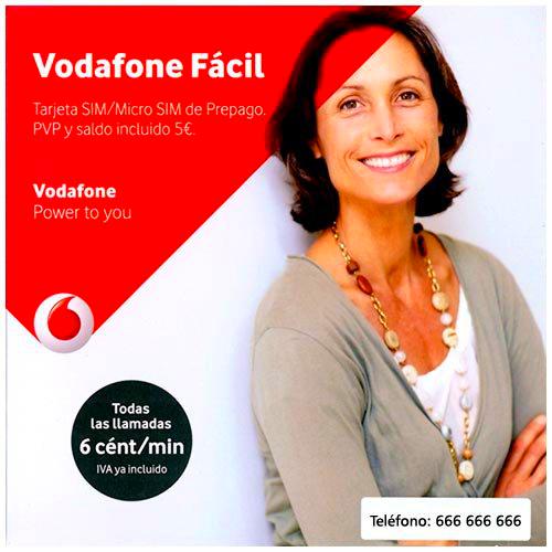 Vodafone - Tarjeta prepago facil 5 euros