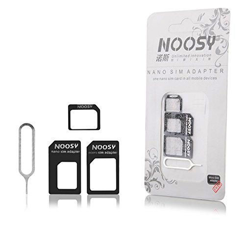 REY Adaptador SIM Noosy 4 en 1, Nano a Micro SIM, Nano a SIM