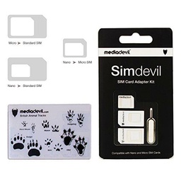 MediaDevil Simdevil 3-in-1 Adaptador de Tarjeta SIM (Nano/Micro/Standard)