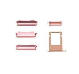 RepairMedia-Shop ★RM ★ Para iPhone 6S Plus Button Set Volume + Mute + Botón silencioso + Bandeja de metal para tarjeta SIM en oro rosa ★RM★