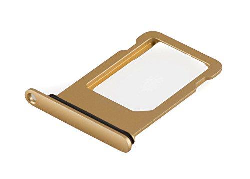 ICONIGON Reemplazo para iPhone 7 Plus SIM Card Tarjetas Soporte con Junta (Oro)