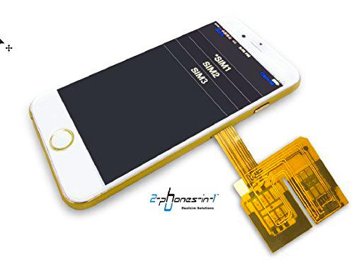 2 de Phones en 1 - 2 in1 de i73p Dual/SIM Triple Adaptador I de 73 para Apple iPhone 7