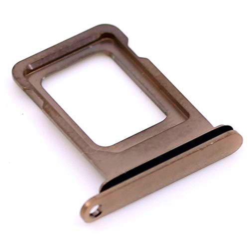 Soporte de tarjeta SIM compatible con Apple iPhone 11 Pro Max Oro con paño de limpieza de pantalla mungoo