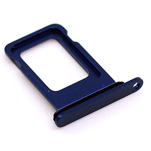 Soporte de tarjeta SIM compatible con Apple iPhone 12 Azul con paño de limpieza de pantalla mungoo