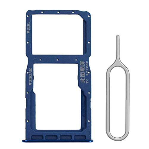 Cemobile Soporte de ranura para tarjeta SIM dual para Huawei P30 Lite 6.15 pulgadas + pin de expulsión (azul real)