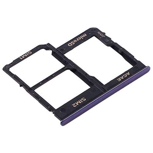 Carro bandeja negra para tarjeta nano SIM 1/2 + ranura para tarjeta de memoria Micro SD compatible con Samsung Galaxy A31/A315 A315F SM-315 (negro)