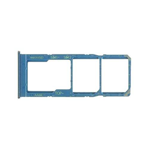 Soporte para tarjeta nano SIM 1 + SIM 2 + ranura para tarjeta micro SD (azul) compatible con Samsung Galaxy A125 / SM-A125F / A125 de 6,5 pulgadas.