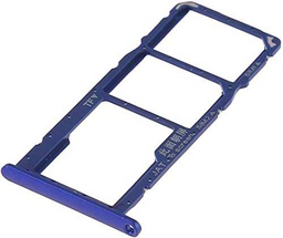 Carro bandeja bandeja soporte porta tarjeta nano SIM 1 + SIM 2 + ranura para tarjeta de memoria micro SD compatible con Huawei Y6S / JAT-L41 (azul)