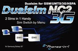 2 de Phones en 1 - 2 in1 de nc2s7 Dual SIM Adaptador para Samsung Galaxy S7