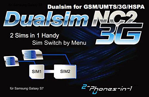 2 de Phones en 1 - 2 in1 de nc2s7 Dual SIM Adaptador para Samsung Galaxy S7