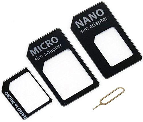 Mr. Gadget's Solutions 3 en 1 Set Nano SIM Card Adapter Nano a Micro Nano + Micro a Tarjeta SIM estándar para Smartphones