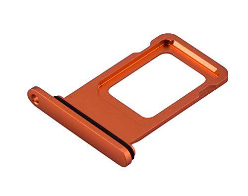 ICONIGON Reemplazo para iPhone XR SIM Card Tarjetas Soporte con Junta (Naranja)