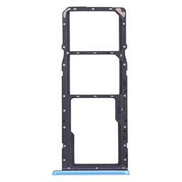 Carro bandeja bandeja de almacenamiento compatible con OPPO Realme C21 / Realme C21Y RMX3201 / RMX3261 / C20 Porta tarjeta nano Sim1+ SIM 2 + SLOT SLITTA Alloggio Memoria Micro SD (azul)