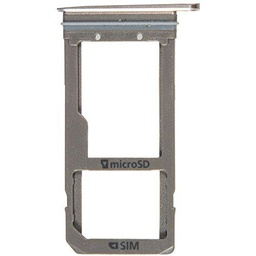 Original Samsung SIM y SD Soporte Oro para Samsung g935 F Galaxy S7 Edge (SIM SD Holder