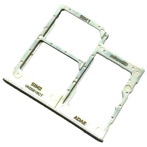 Bandeja Tarjeta Dual SIM y Soporte Micro-SD para Samsung Galaxy A41 (SM-A415F/DSN) Repuesto Original, Plateado