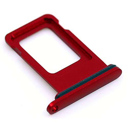 Soporte de tarjeta SIM compatible con Apple iPhone 11 Rojo con paño de limpieza de pantalla mungoo