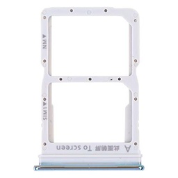 Compatible para Huawei P Smart S (2020) Soporte adaptador SLOT Porta tarjeta SIM carro Bandeja + NM Card TRAY (Silver)