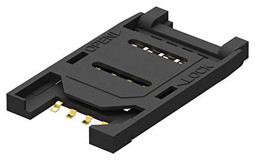 Conector, enchufe SIM, 6POS, SMT, conectores de memoria y tarjeta SIM