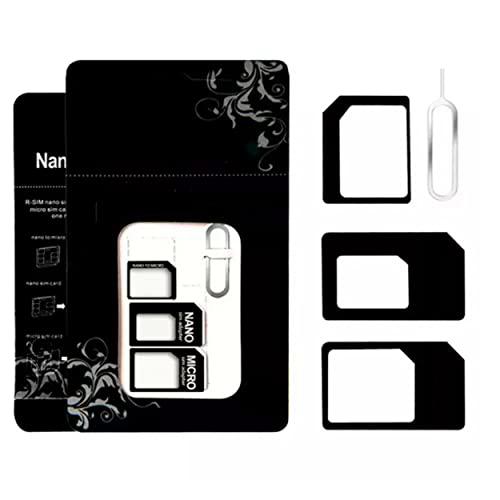 Kit 4 en 1 Adaptador/Convertidor de Tarjeta SIM Nano