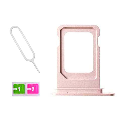 LNONLS Soporte de ranura para tarjeta SIM para iPhone 13 Mini 5.4 pulgadas con anillo de goma impermeable y bandeja para tarjeta Sim Pin de expulsión abierto (todos los portadores) (rosa)