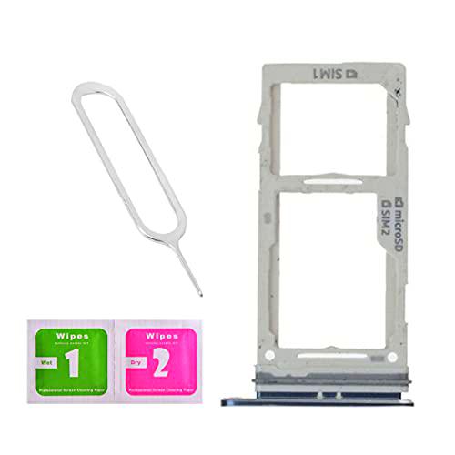 LNONLS Soporte de ranura para tarjeta SIM doble para Samsung Galaxy S9 G960 / S9 Plus G965 con bandeja de tarjeta SIM abierta pin de expulsión (todos los transportistas) (azul)