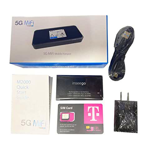 INSEEGO M2000 5G MIFI WiFi-6 Ultimate Hotspot T-Mobile incluye una tarjeta SIM T-Mobile 5G y SIMBROS SIMKEY en caja completa todos los OEM REG Price 349.99