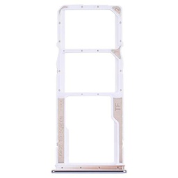 Carro Bandeja Compatible para Xiaomi Redmi Note 10 4G / Note 10S M2101K7AI M2101K7AG M2101K7BG M2101K7BI Porta Tarjeta Nano Sim1+SIM 2+ SLOT SLITTA Alloggio Micro SD (Blanco)