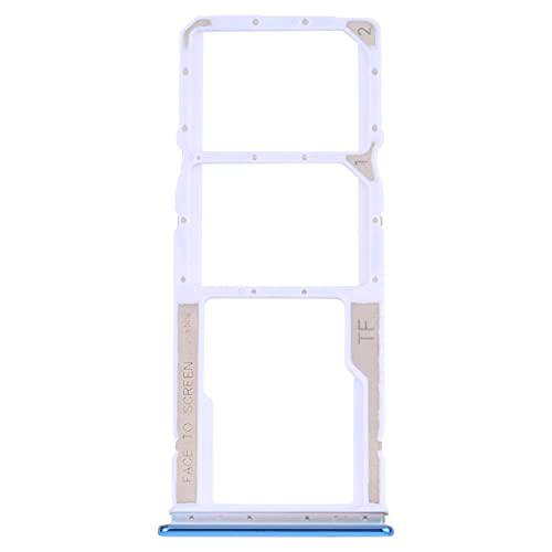 Carro Bandeja Compatible para Xiaomi Redmi Note 10 4G / Note 10S M2101K7AI M2101K7AG M2101K7BG M2101K7BI Porta Tarjeta Nano Sim1+SIM 2+ SLOT SLITTA Alloggio Micro SD (Azul)