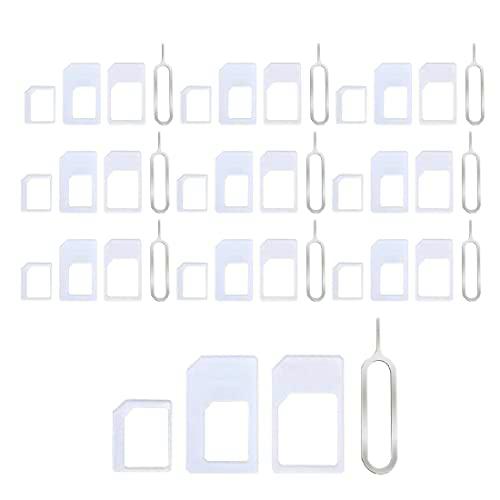 10 Piezas Kit Adaptador de Tarjeta SIM, 4 en 1 Convertidor de Tarjeta SIM