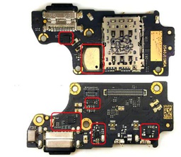 Para XIAOMI POCO F2 Pro Tarjeta Conector Platino Carga Micrófono Tarjeta SIM con chips Carga Rápida