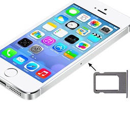 wortek - Soporte Tarjetas SIM Plata para iPhone 5S Adaptador Tray Seguridad para