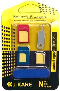 J-Kare Adaptador de tarjeta SIM, 5 en 1 Nano y Micro SIM tarjeta chaqueta