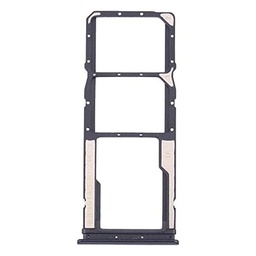 Compatible para Xiaomi Redmi 9T 4G / Redmi Note 9 4G M2010J19SC M2010J19SG M2010J19SY Carro Bandeja Tray Porta Tarjeta Nano Sim1+SIM2 + SLOT SLITTA Alloggio Memoria Micro SD (Negro)