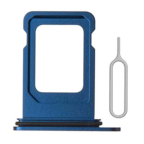 Perzework Ranura para bandeja de tarjeta SIM de repuesto para iPhone 12 Pro y iPhone 12 Pro Max (azul pacífico) con anillo de goma impermeable y pin de expulsión (versión única Sim)