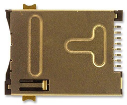 Conector, SIM, 8 posiciones, empuje/empuje, conectores de memoria y tarjeta SIM