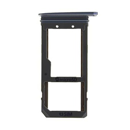 Original Samsung SIM y SD Soporte Black/Negro Para Samsung g930 F Galaxy S7 (SIM SD Holder