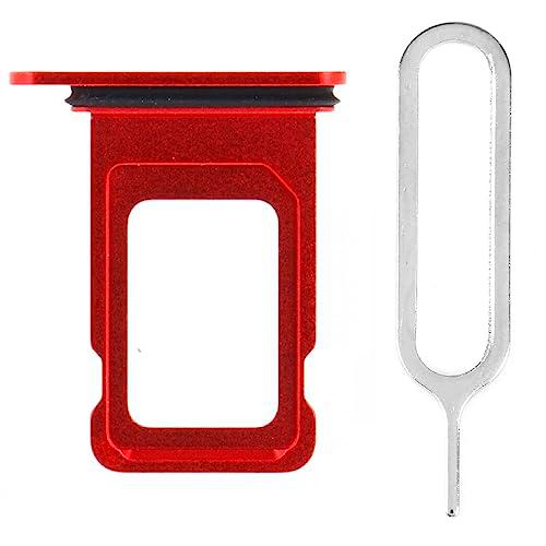 iReplaceParts - Bandeja SIM de repuesto con ranura doble para SIM con herramienta eyector de bandeja SIM para iPhone 14 (6.1 pulgadas) y iPhone 14 Plus (6.7 pulgadas) (rojo)