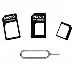 C63 [4-in-1] kit de tarjeta SIM. Adaptador de Nano SIM/conversor