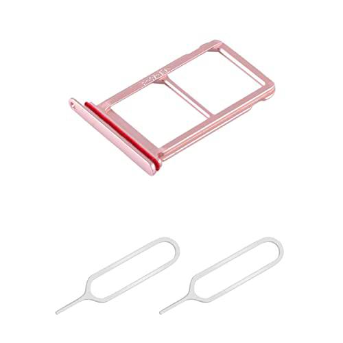 THE TECH DOCTOR Reemplazo Dual SIM Card Tray para Huawei P20 Pro 6.1 pulgadas 2018 con 2x Sim Pin Open Eyector Tool (rosa)