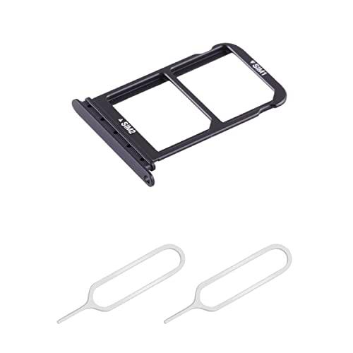 THE TECH DOCTOR Bandeja de tarjeta SIM dual de repuesto para Huawei P20 Pro 6.1 pulgadas 2018 con 2x Sim Pin Open Eyector Tool (negro)