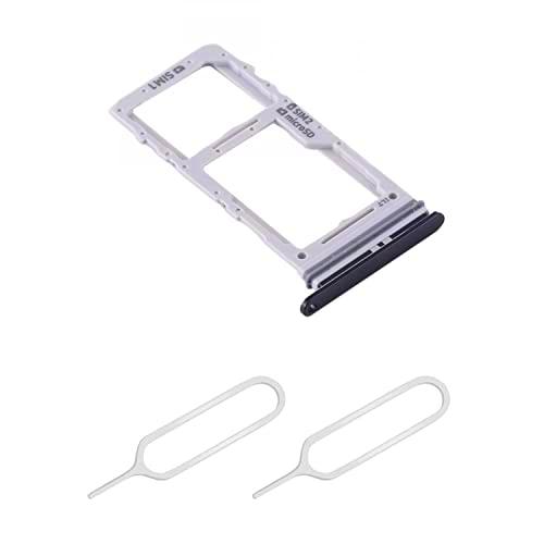 THE TECH DOCTOR Bandeja de tarjeta SIM doble de repuesto para Samsung Galaxy S20 Plus/Ultra SM-G985 SM-G988 con 2x Sim Pin Open Eyector Tool (negro)